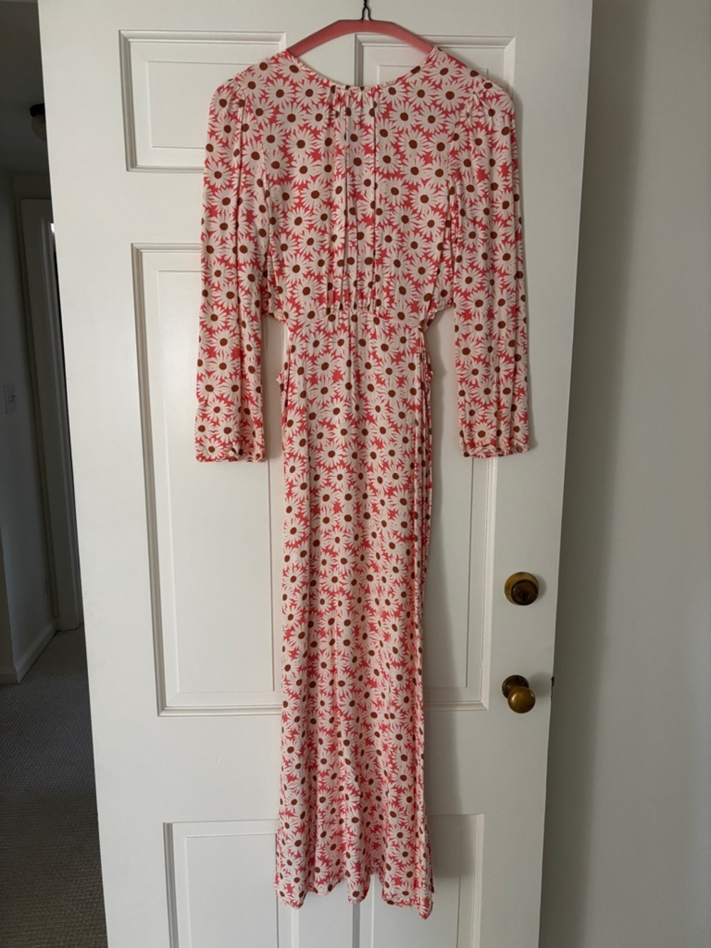 Mango Pink and White Floral Maxi Dress